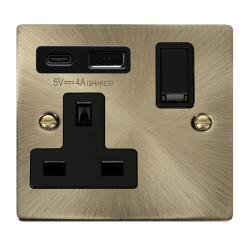 VPAB785BK Deco DECO 'NON INGOT' 13A 1  GANG  SWITC