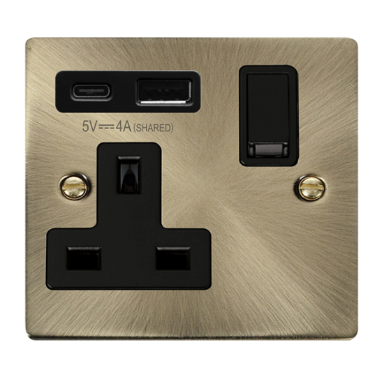 VPAB785BK Deco DECO 'NON INGOT' 13A 1  GANG  SWITC
