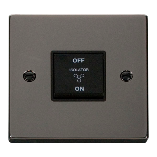VPBN020BK Deco 10A 1 Gang 3 Pole Fan Isolation Swi