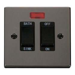 VPBN024BK Deco 20A DP Sink/Bath Switch - Black