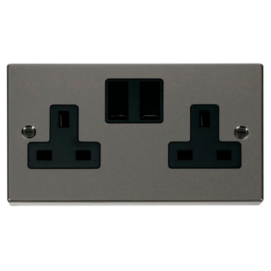 VPBN036BK Deco 2 Gang 13A DP Switched Socket Outle