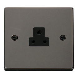 VPBN039BK Deco 2A Round Pin Socket Outlet - Black