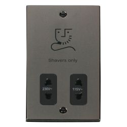 VPBN100BK Deco Dual Voltage Shaver Socket Outlet 1