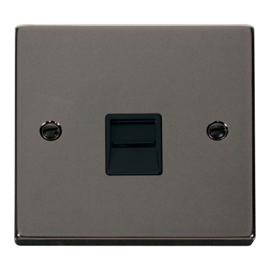 VPBN120BK Deco Single Telephone Socket Outlet Mast