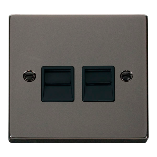 VPBN126BK Deco Twin Telephone Socket Outlet Second
