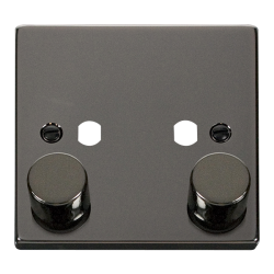 VPBN152PL Deco VPBN 2 GANG DOUBLE DIMMER PLATE & K