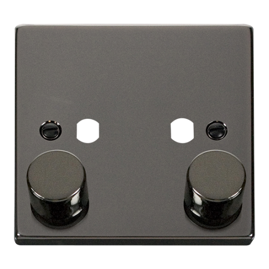 VPBN152PL Deco VPBN 2 GANG DOUBLE DIMMER PLATE & K