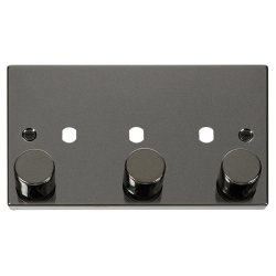 VPBN153PL Deco VPBN 3 GANG DOUBLE DIMMER PLATE & K