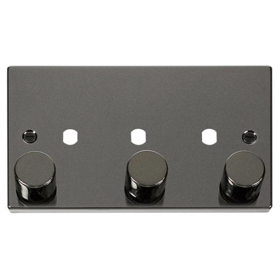 VPBN153PL Deco VPBN 3 GANG DOUBLE DIMMER PLATE & K