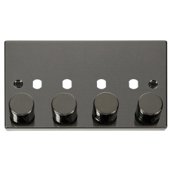 VPBN154PL Deco VPBN 4 GANG DOUBLE DIMMER PLATE & K