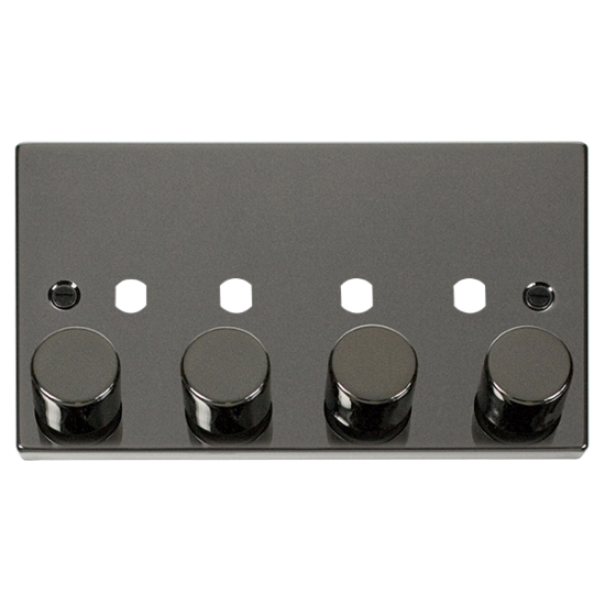 VPBN154PL Deco VPBN 4 GANG DOUBLE DIMMER PLATE & K
