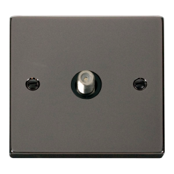 VPBN156BK Deco 1 Gang Satellite Socket Outlet - Bl