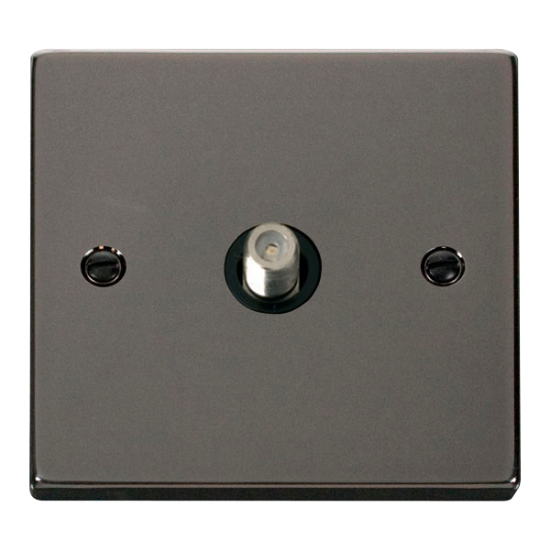 VPBN156BK Deco 1 Gang Satellite Socket Outlet - Bl