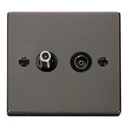 VPBN157BK Deco 1 Gang Satellite & Isolated Coaxial