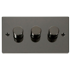 VPBN163 Deco VPBN 3GANG 2WAY 100W LED DIMMER SWITC