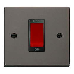 VPBN200BK Deco 1 Gang 45A DP Switch - Black