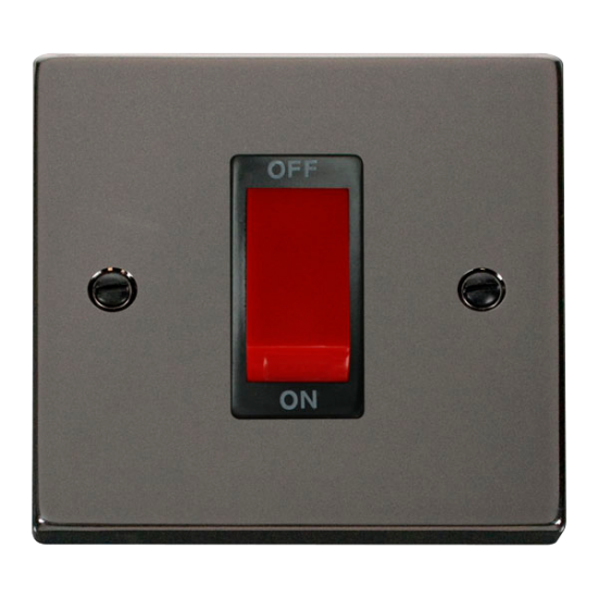 VPBN200BK Deco 1 Gang 45A DP Switch - Black