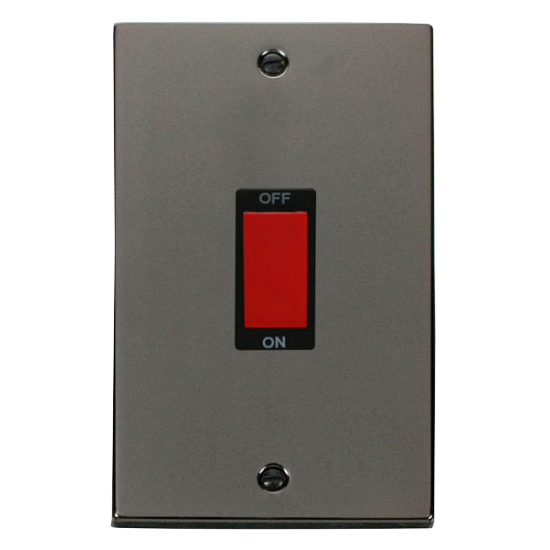 VPBN202BK Deco 2 Gang 45A DP Switch - Black