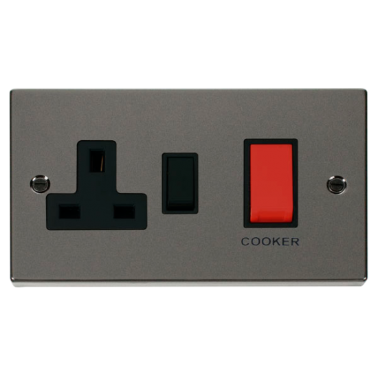 VPBN204BK Deco 45A DP Switch + 13A Switched Socket