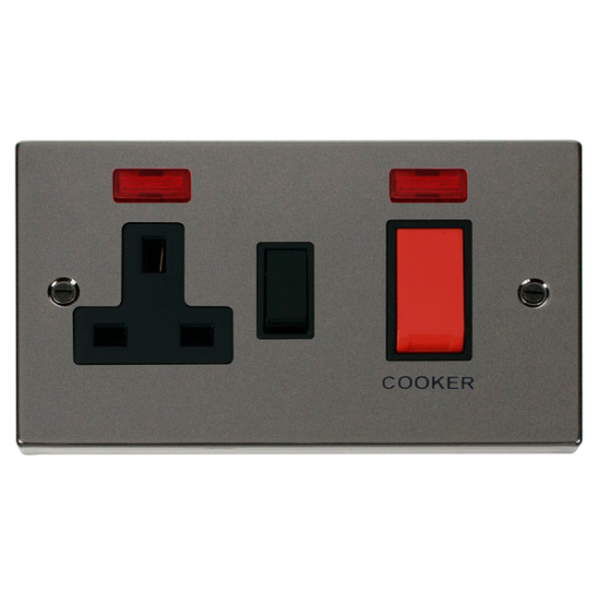 VPBN205BK Deco 45A DP Switch + 13A Switched Socket