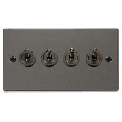 VPBN424 Deco 4 Gang 2 Way 10AX Toggle Switch