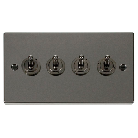 VPBN424 Deco 4 Gang 2 Way 10AX Toggle Switch