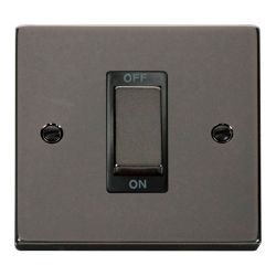VPBN500BK Deco Ingot 1 Gang 45A DP Switch - Black