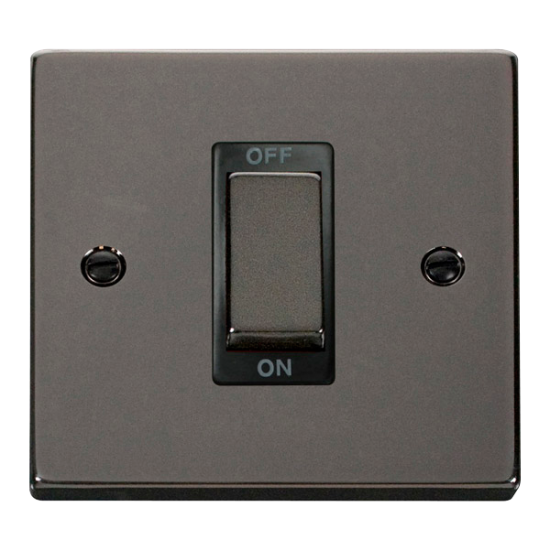 VPBN500BK Deco Ingot 1 Gang 45A DP Switch - Black