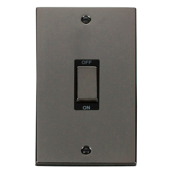 VPBN502BK Deco Ingot 2 Gang 45A DP Switch - Black