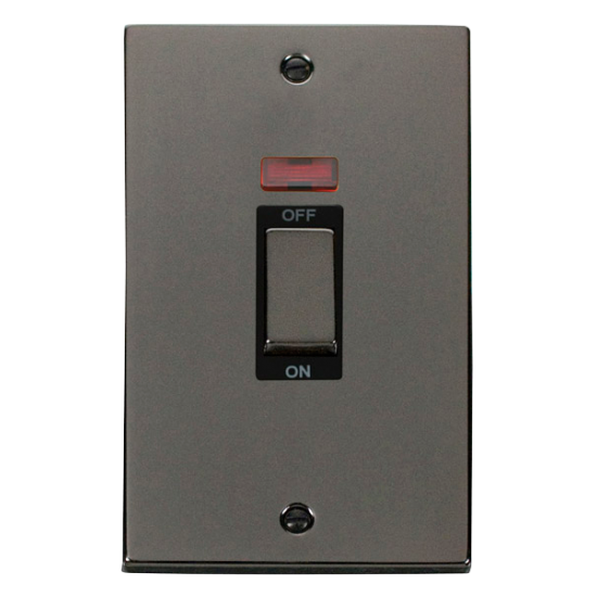 VPBN503BK Deco Ingot 2 Gang 45A DP Switch With Neo