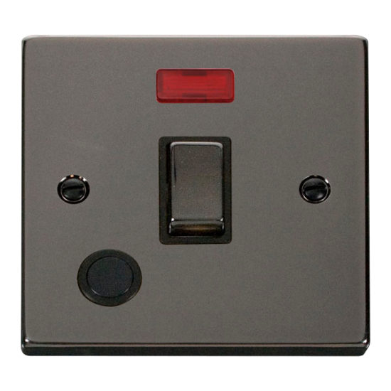 VPBN523BK Deco 20A 1 Gang DP 'Ingot' Switch With F