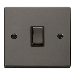 VPBN722BK Deco 20A 1 Gang DP 'Ingot' Switch - Blac