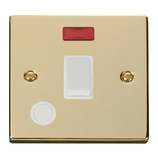 VPBR023WH Deco 20A 1 Gang DP Switch With Flex Outl