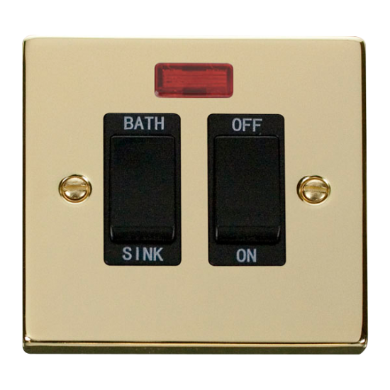VPBR024BK Deco 20A DP Sink/Bath Switch - Black