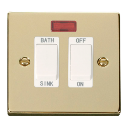 VPBR024WH Deco 20A DP Sink/Bath Switch - White