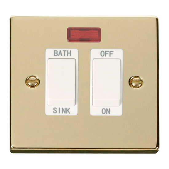 VPBR024WH Deco 20A DP Sink/Bath Switch - White