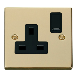 VPBR035BK Deco 1 Gang 13A DP Switched Socket Outle