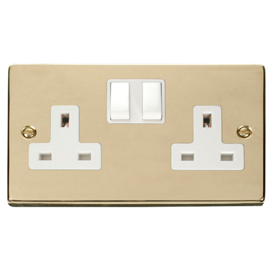 VPBR036WH Deco 2 Gang 13A DP Switched Socket Outle