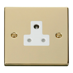 VPBR038WH Deco 5A Round Pin Socket Outlet - White