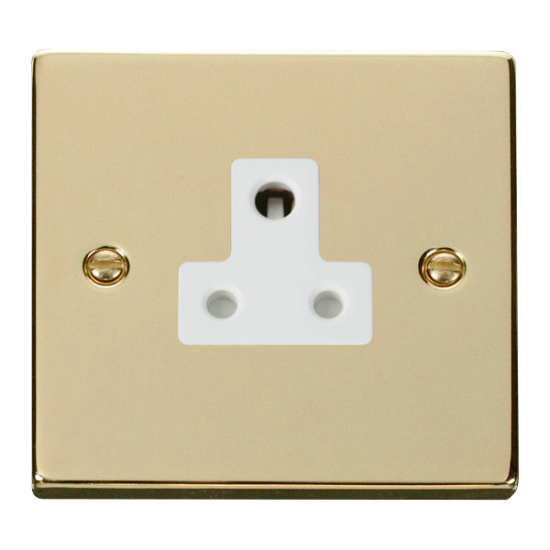 VPBR038WH Deco 5A Round Pin Socket Outlet - White