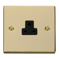 VPBR039BK Deco 2A Round Pin Socket Outlet - Black
