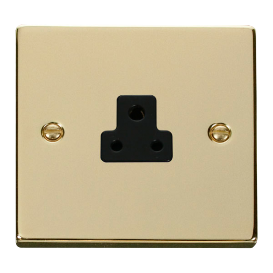 VPBR039BK Deco 2A Round Pin Socket Outlet - Black