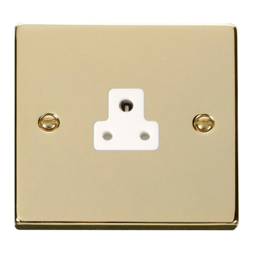 VPBR039WH Deco 2A Round Pin Socket Outlet - White