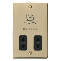 VPBR100BK Deco Dual Voltage Shaver Socket Outlet 1