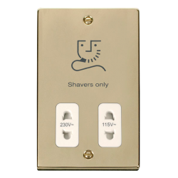 VPBR100WH Deco Dual Voltage Shaver Socket Outlet 1