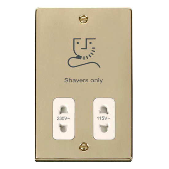 VPBR100WH Deco Dual Voltage Shaver Socket Outlet 1
