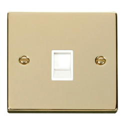 VPBR115WH Deco Single RJ11 Socket  (Ireland/USA) -