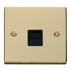 VPBR120BK Deco Single Telephone Socket Outlet Mast