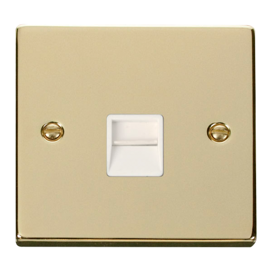 VPBR120WH Deco Single Telephone Socket Outlet Mast