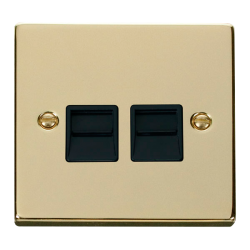 VPBR121BK Deco Twin Telephone Socket Outlet Master